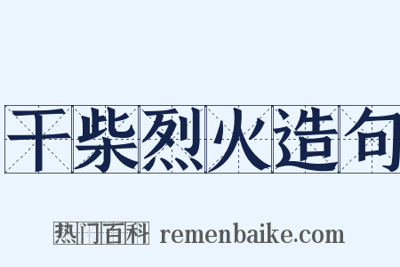 干柴烈火造句是什么意思的图片